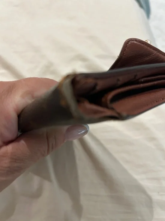 Louis Vuitton Monogram Canvas Flap Wallet — Dark Brown with Gold Hardware - Picture 9 of 10